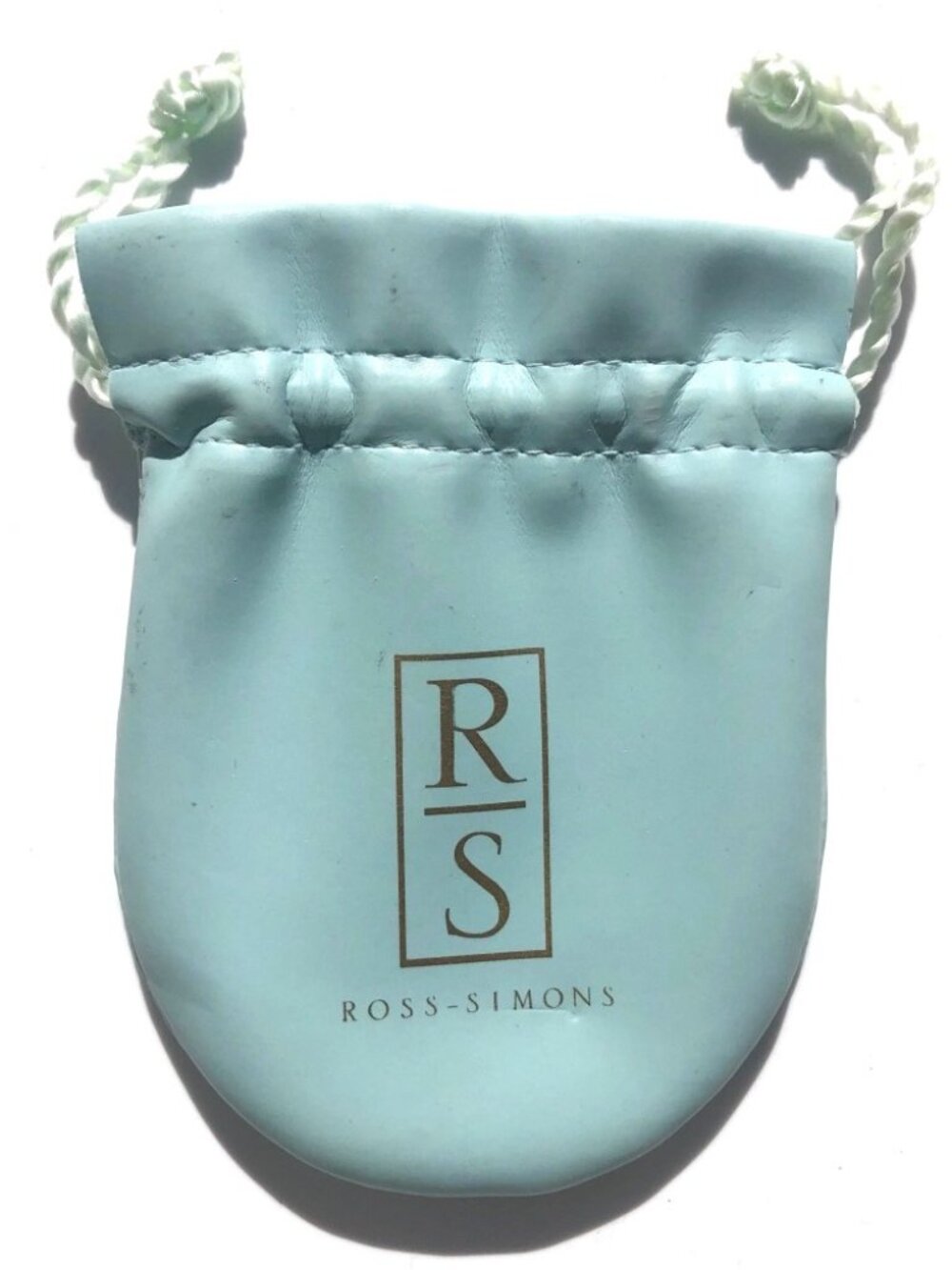 Ross-Simons Jewelry Pouch Blue Vinyl Dust Bag 4x3 Travel Storage Logo